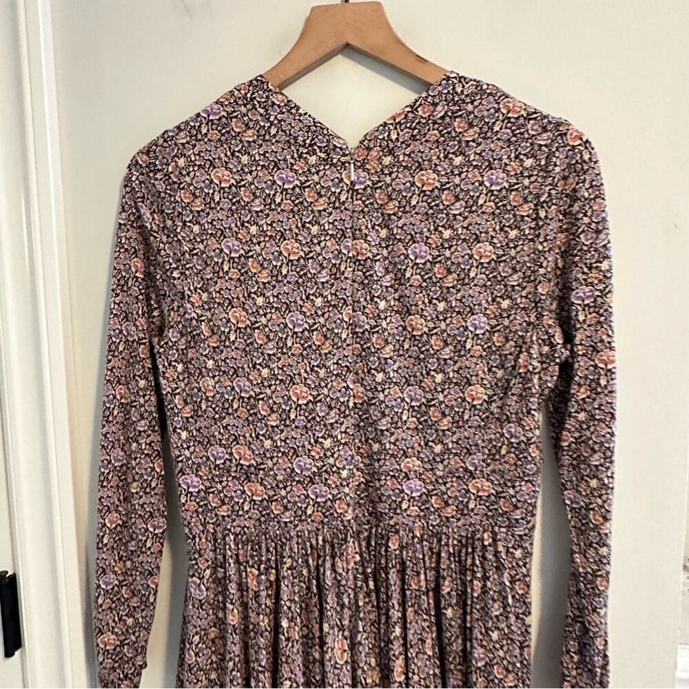 Rebecca Taylor V Neck Purple Floral Mini Dress 6 - Picture 6 of 13